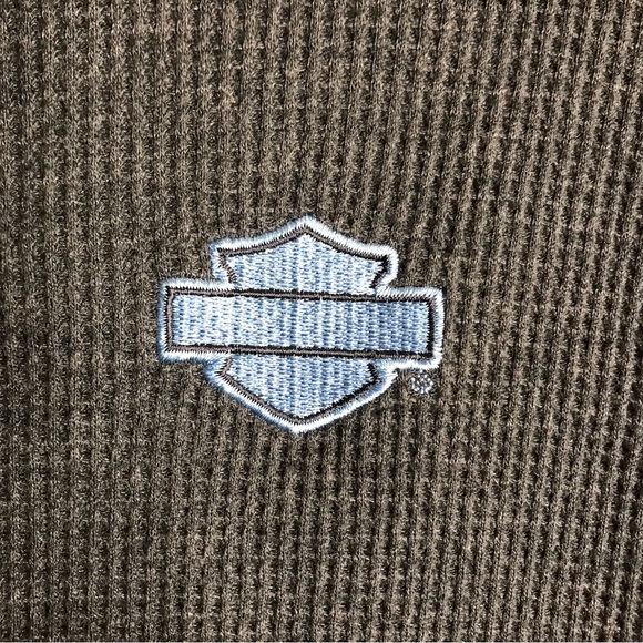 Women’s Harley Davidson embroidered Waffle Knit Long Sleeve Turtle Mock Neck Lg - Picture 2 of 10